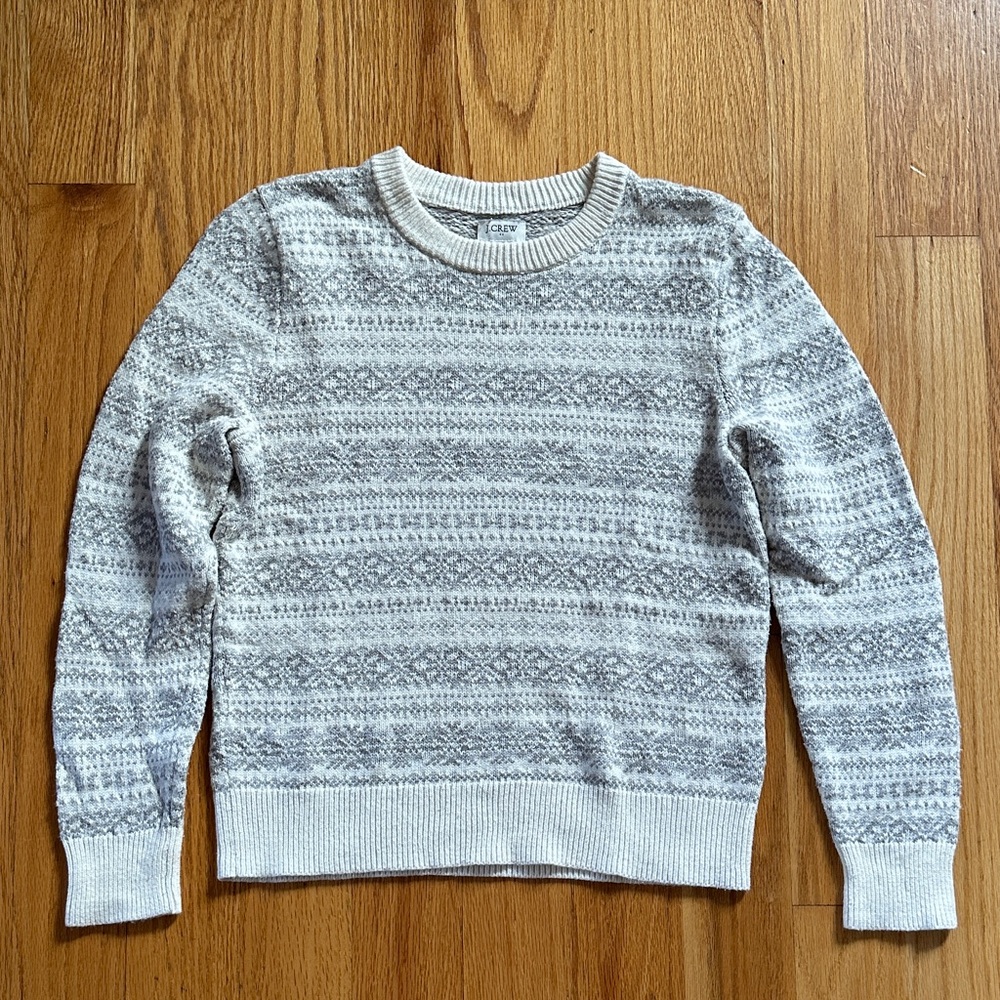 J. Crew Factory Fair Isle Crewneck Sweater